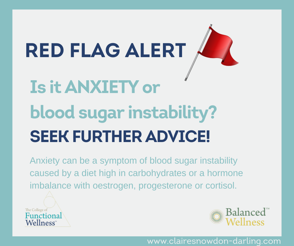 Is it anxiety or blood sugar instability?
